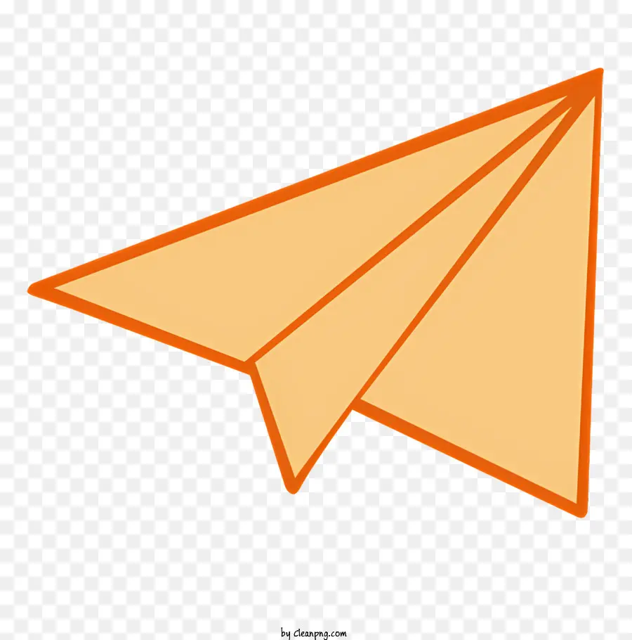 Paper Airplane，Naranja Avión De Papel PNG