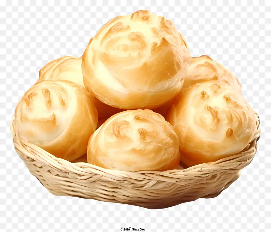 Bosquejo De Hojaldre De Crema，Hojaldres De Crema En Cesta PNG