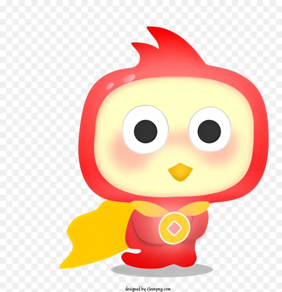 Pájaro Rojo Y Amarillo，Pájaro Con Una Capa PNG