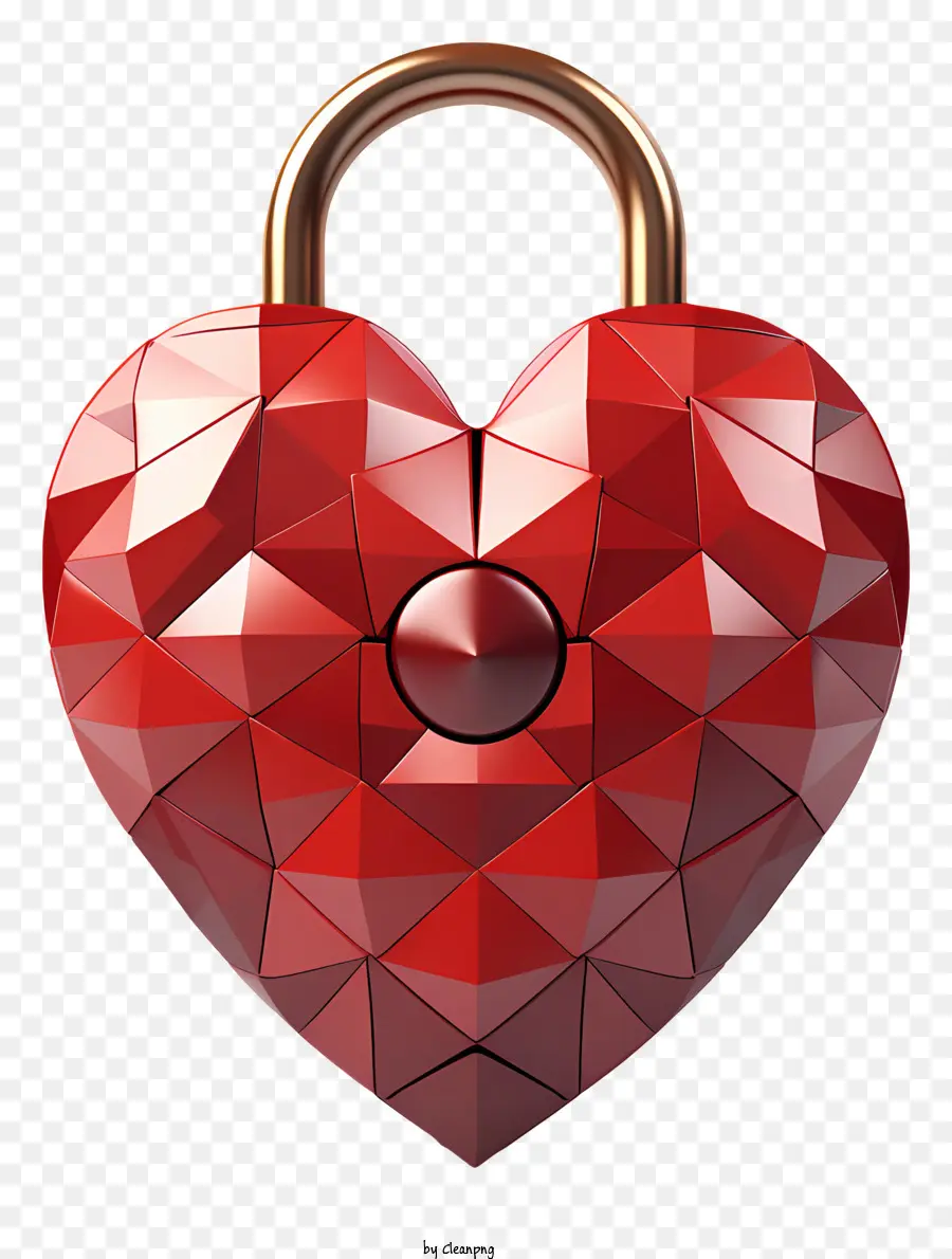 Clave，Lock De Corazón Rojo PNG