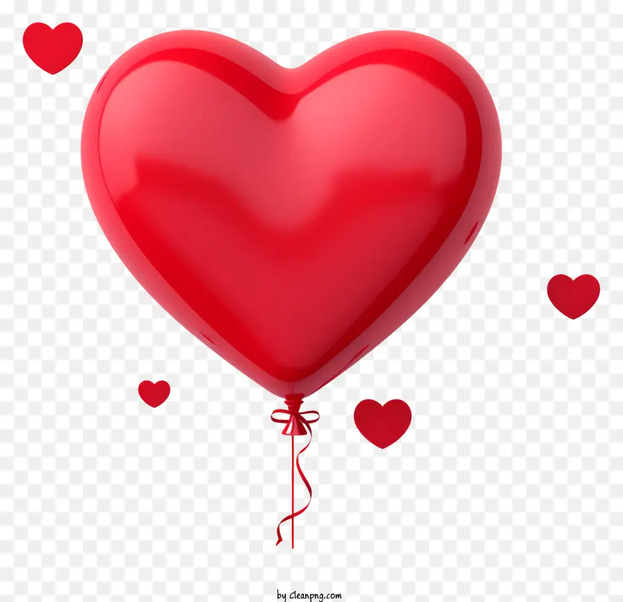 Valentín Globo De Regalo Emoji，Corazón Rojo Globo PNG