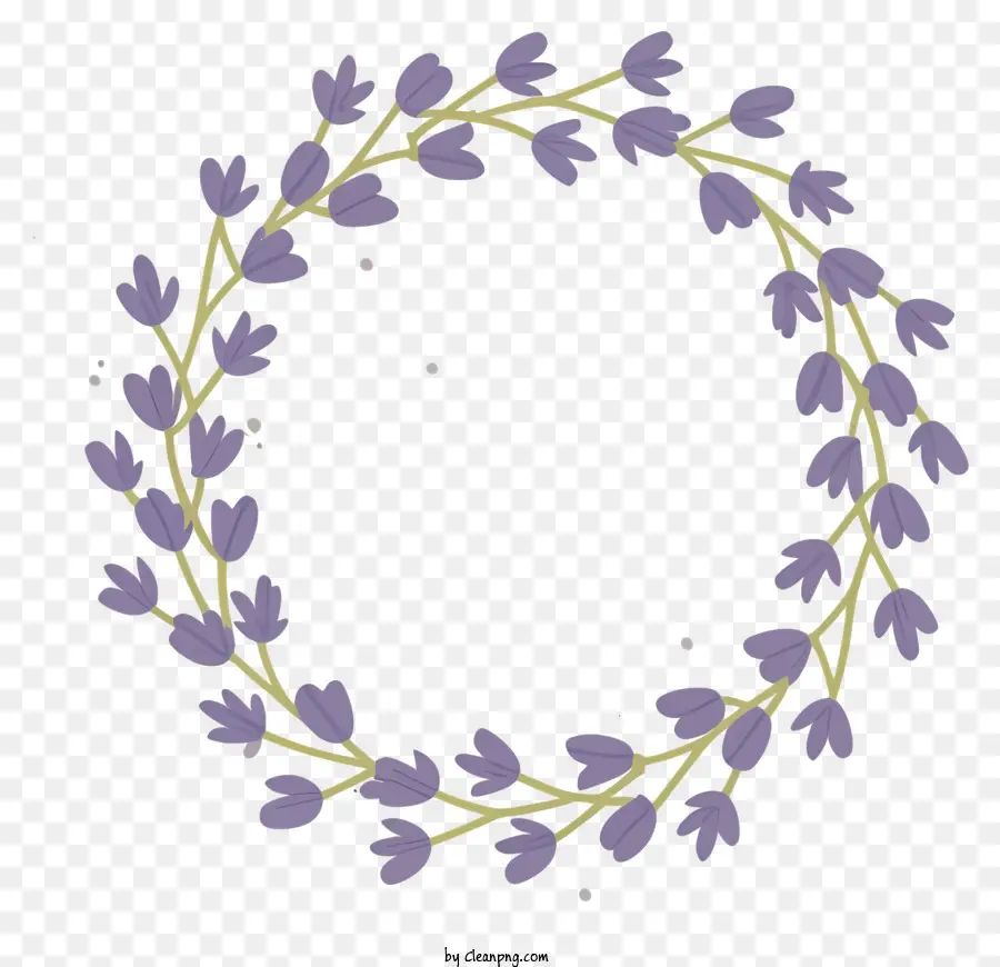 La Historieta，Corona De Flores De Lavanda PNG