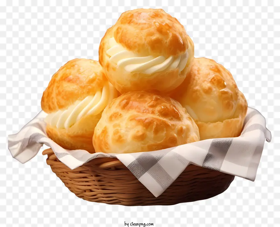 Puff De Crema Plana，Hojaldres De Crema PNG