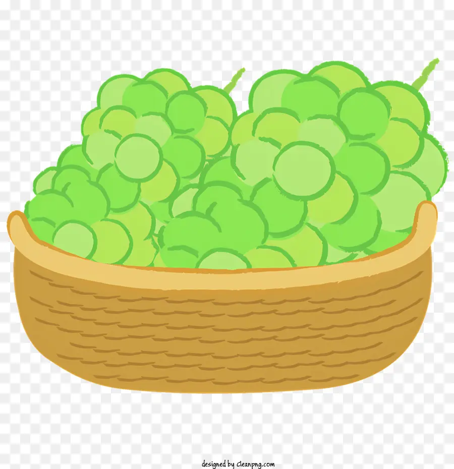 Cesta，Uvas Verdes PNG