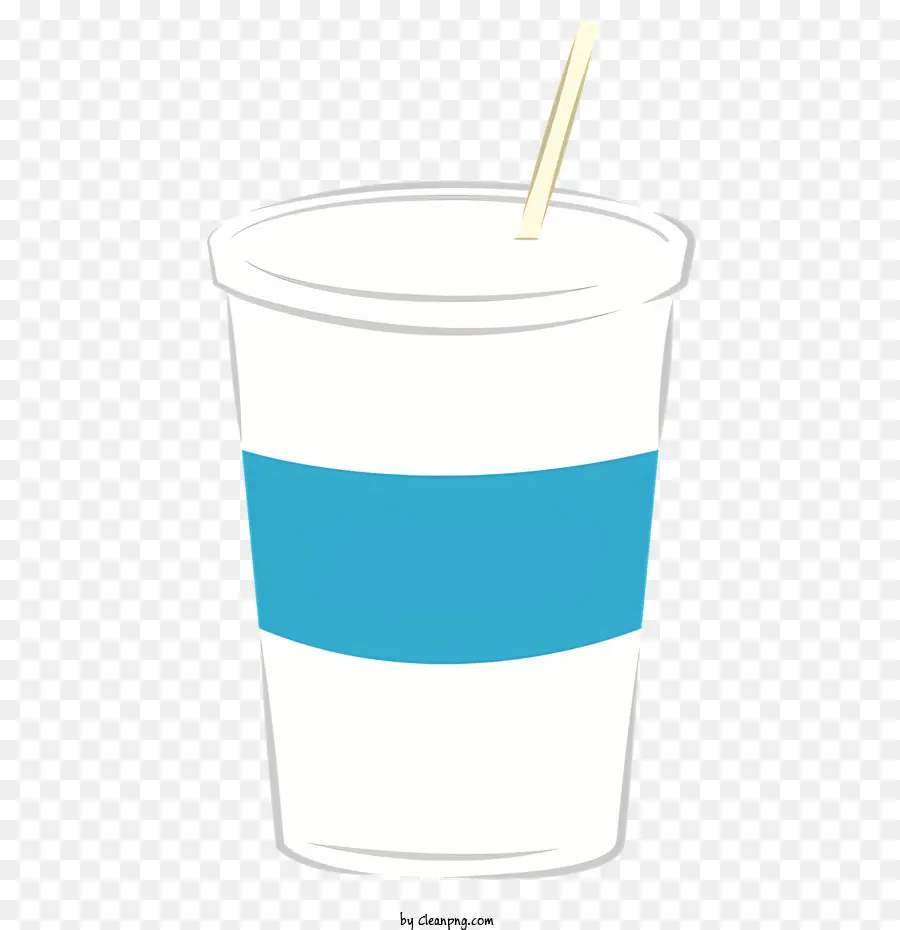 Vaso De Plástico，Taza De Rayas Azules PNG