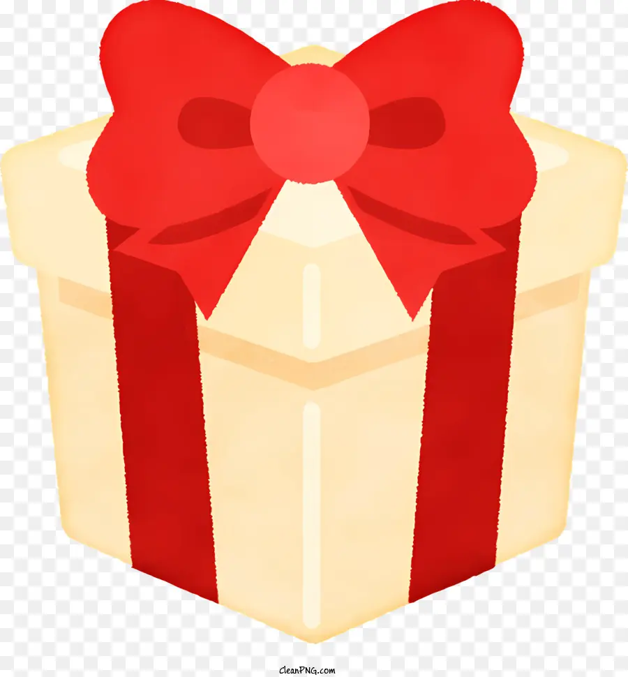 Caja De Regalo，Arco Rojo PNG