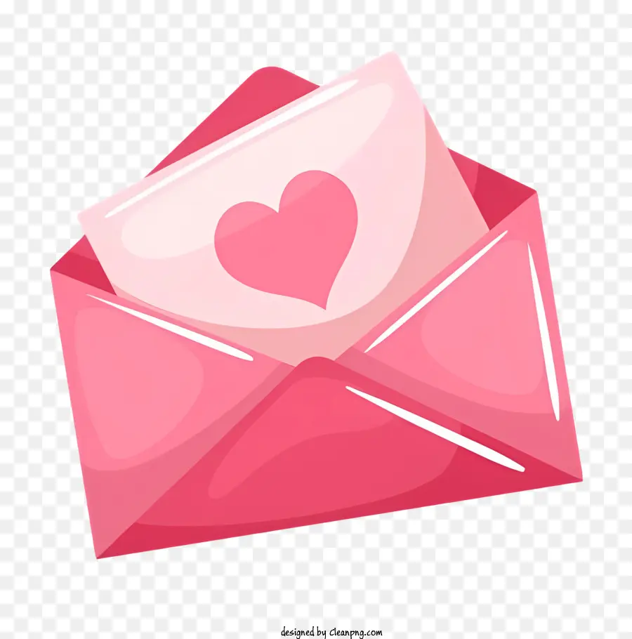 Correo，Sobre Rosa Abierto PNG