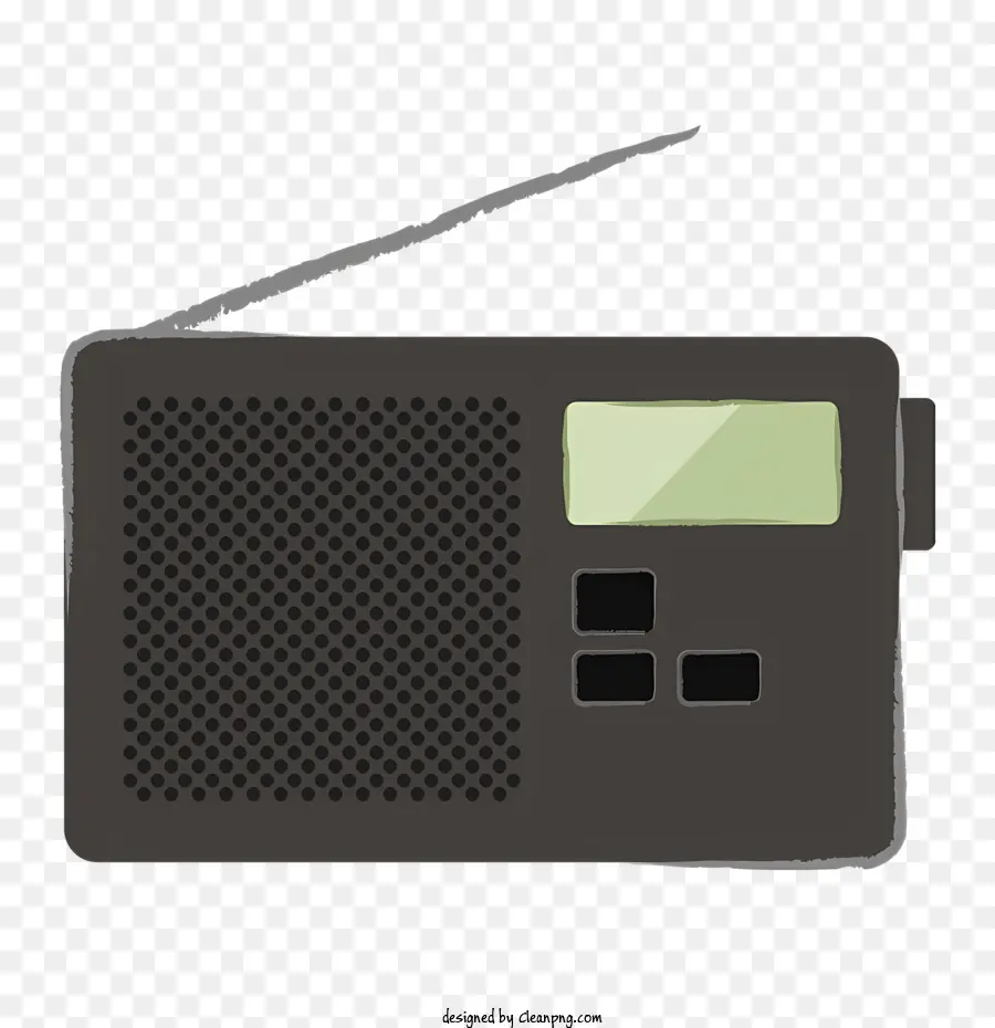 Pequeña Radio，Carcasa Marrón PNG