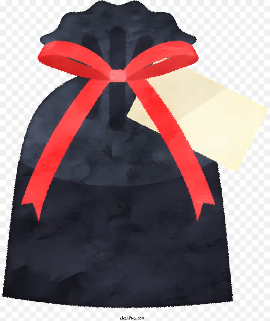 Bolsa Negra Con Cinta，Cinta Roja En La Bolsa Negra PNG