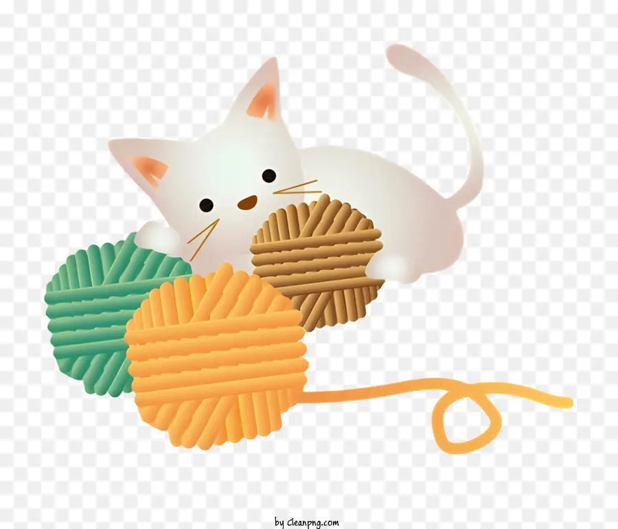 Gato，Bola De Estambre PNG