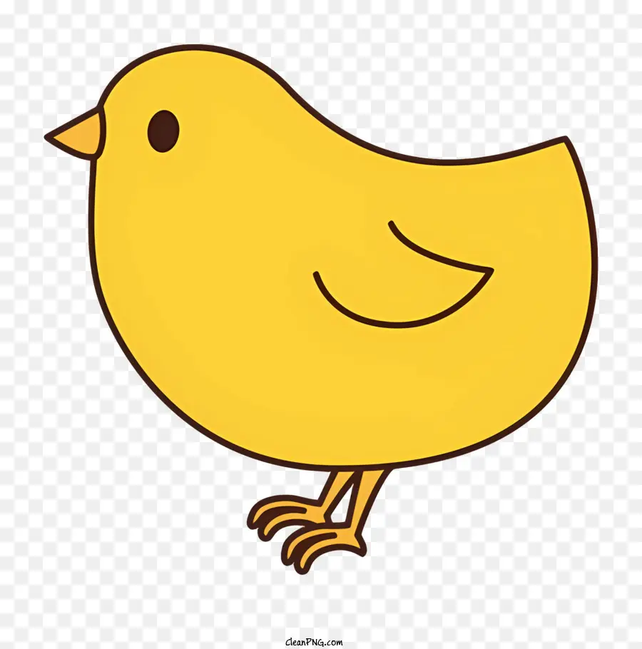 Pájaro Amarillo，De Pie Sobre Una Pierna PNG