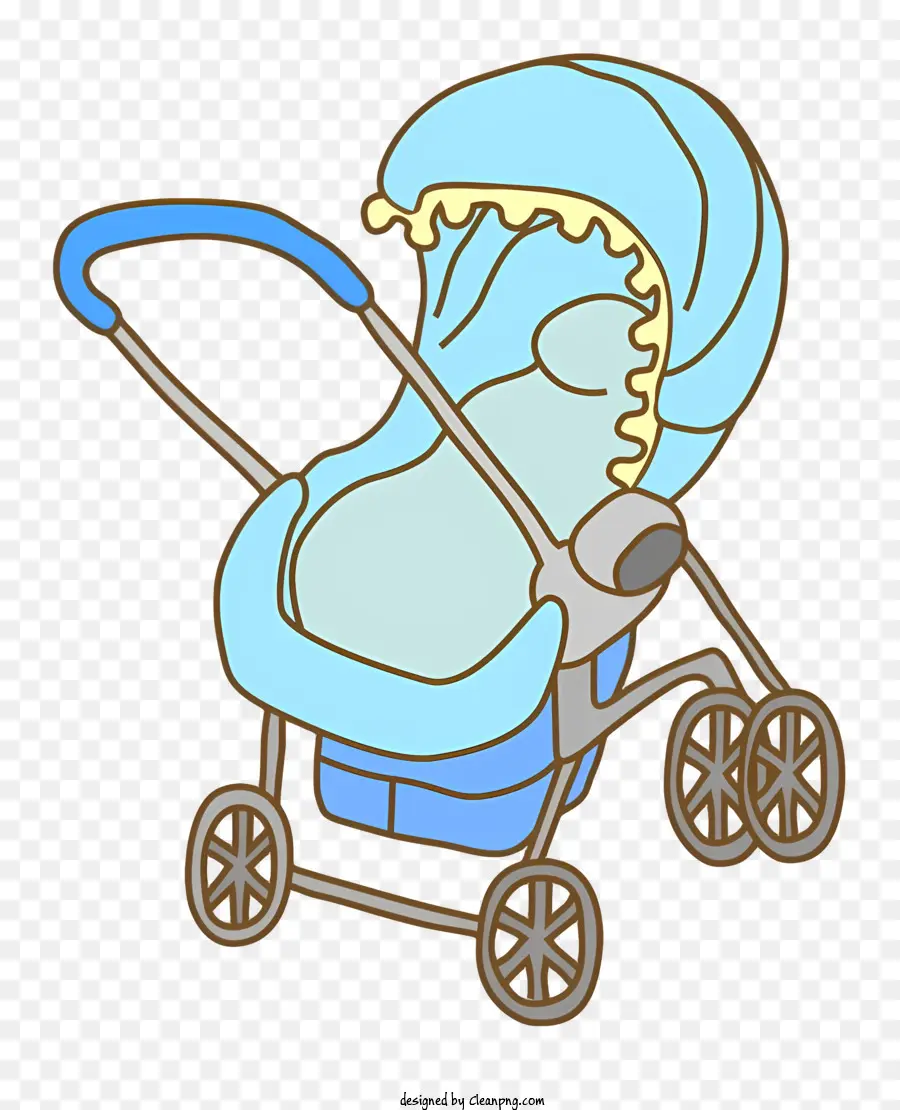 Baby Carriage，De Plástico Azul PNG
