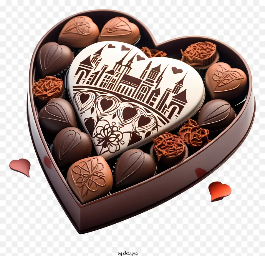 Chocolate，Corazón En Forma De Caja PNG