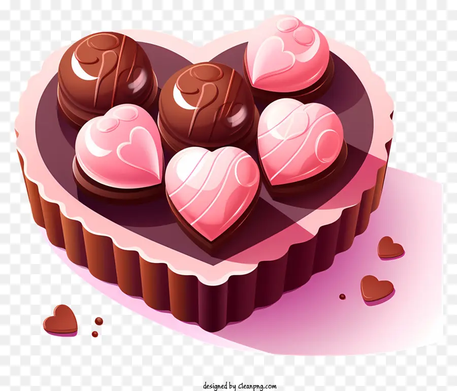 Chocolate，Pastel De Chocolate En Forma De Corazón PNG