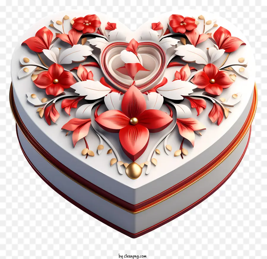 Caja De Regalo，Heartshaped Cuadro PNG