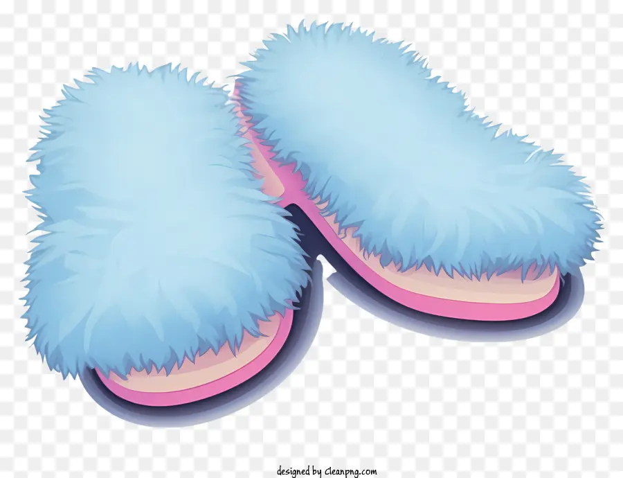 Zapatillas Suaves Y Esponjosas De Dibujos Animados，Pantuflas Mullidas Azules PNG