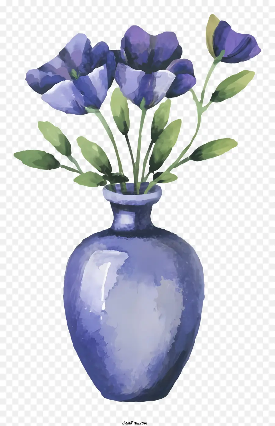 Dibujos Animados，Florero Morado PNG