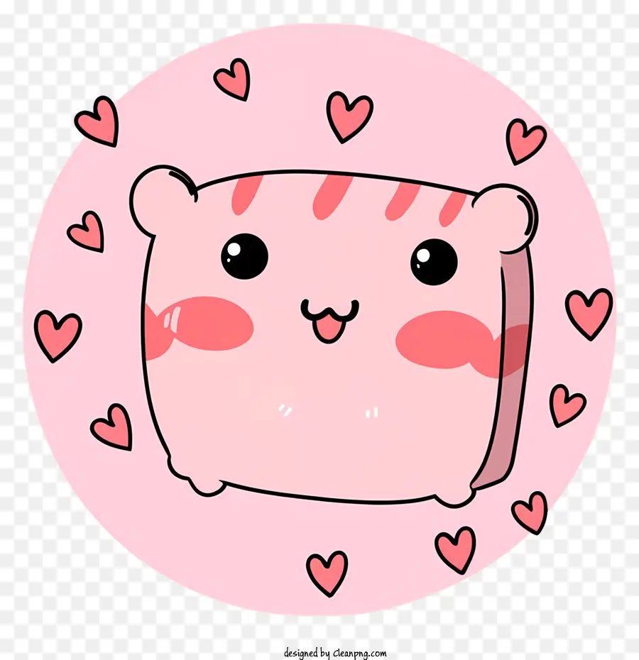 Dibujos Animados，Lindo Hámster Rosa PNG