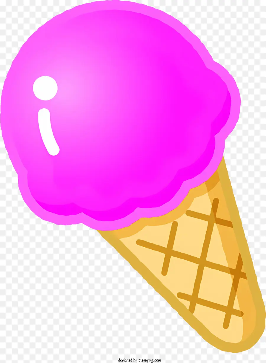 Cono De Helado，Rosa Helado PNG