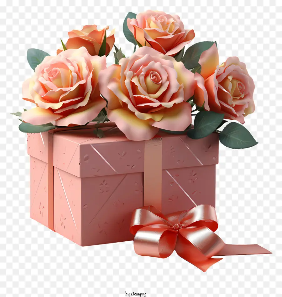 Caja De Regalo，Rosa Caja De Regalo PNG