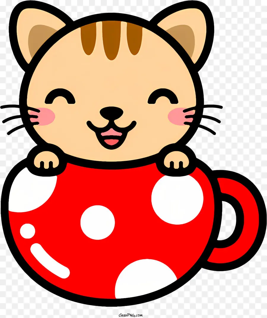 Lindo Gato，Taza Roja PNG