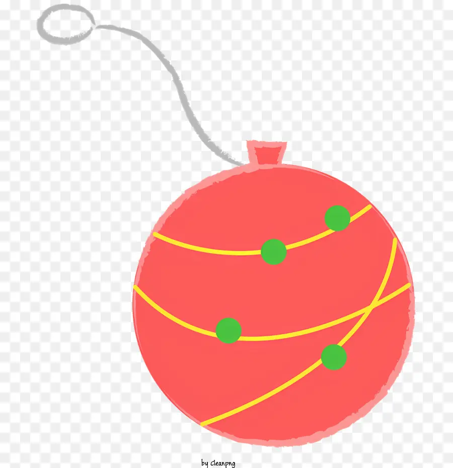 Adorno De Navidad，Ornamento Rojo PNG