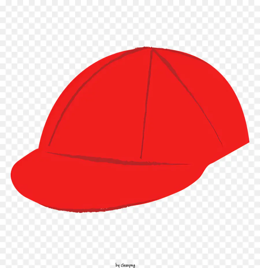 Gorra De Béisbol Roja，El Borde Rechazó PNG