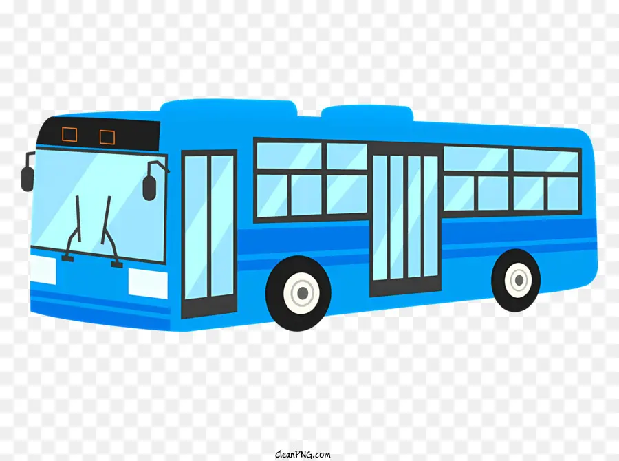 Autobús Azul，Número De La Placa PNG