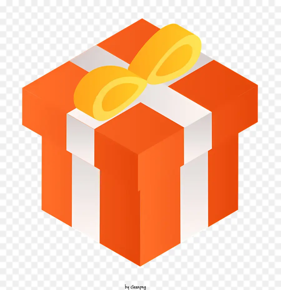 Naranja De La Caja De Regalo，Amarillo Arco PNG