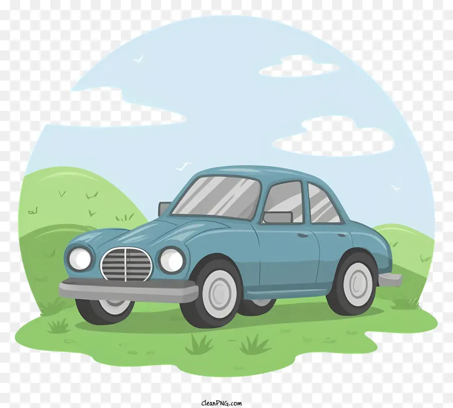 La Historieta，Coche Azul PNG