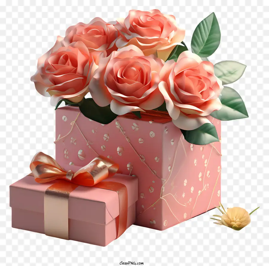 Caja De Regalo，Las Rosas PNG