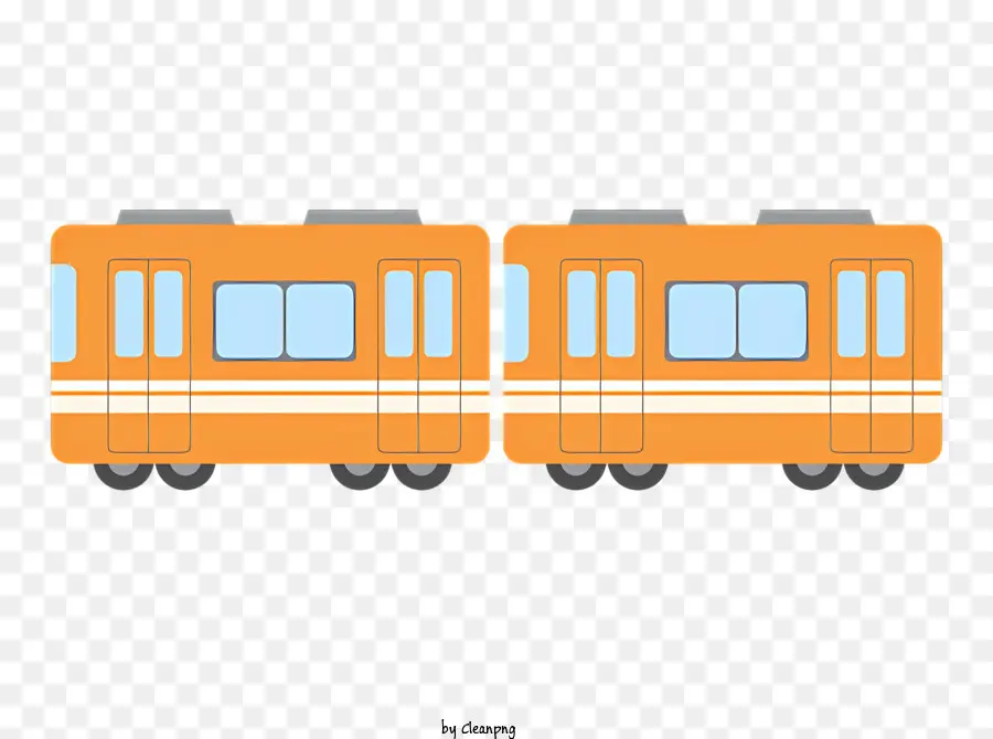 Los Trenes，Trenes Naranja Y Blancos PNG