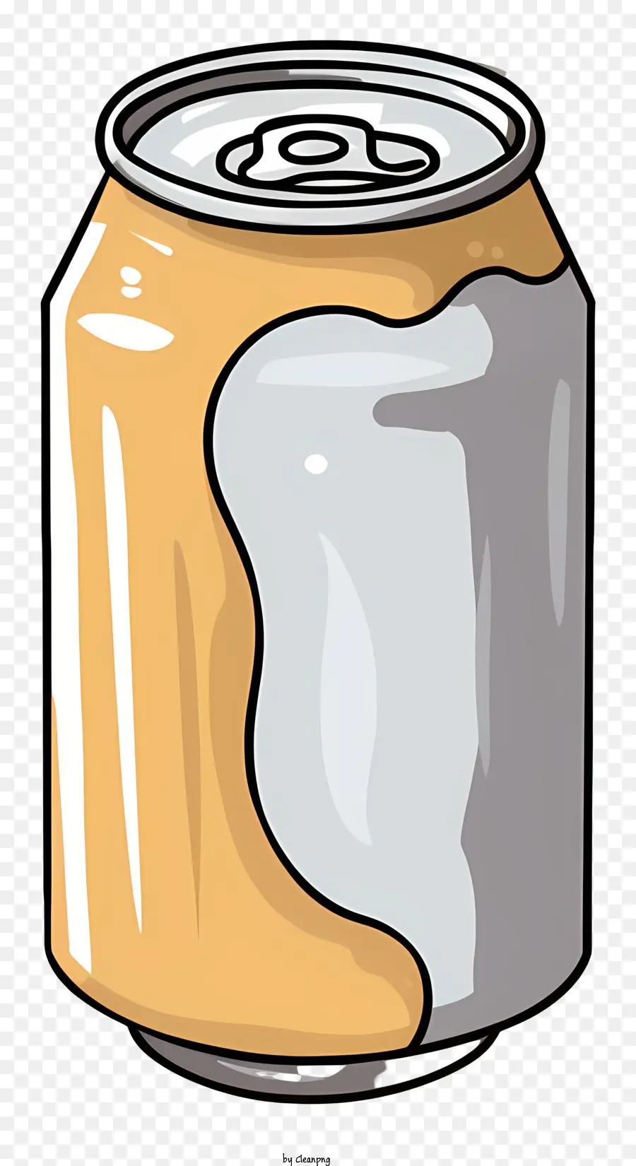 Ilustración De Vector Plano Minimalizado，La Cerveza Puede PNG