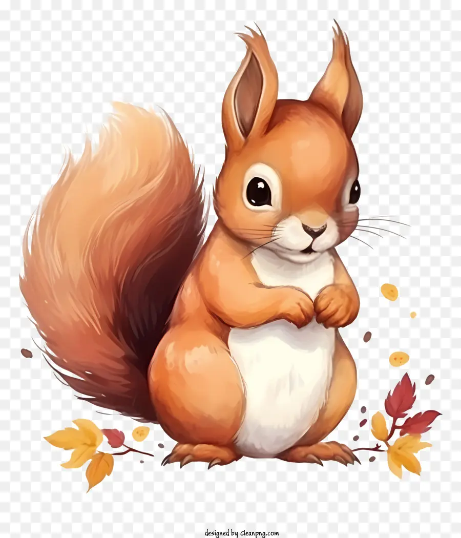 Doodle Squirrel Baby，Lindo Ardilla PNG