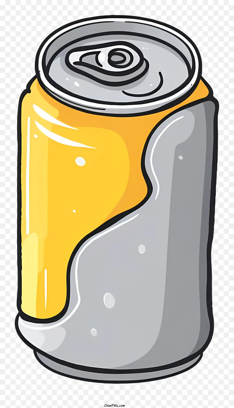 Ilustración De Vector Plano Minimalizado，La Cerveza Puede PNG