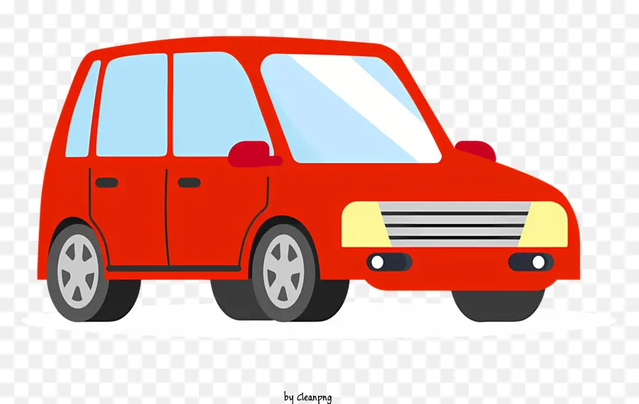 Coche Rojo，Cuerpo Blanco PNG