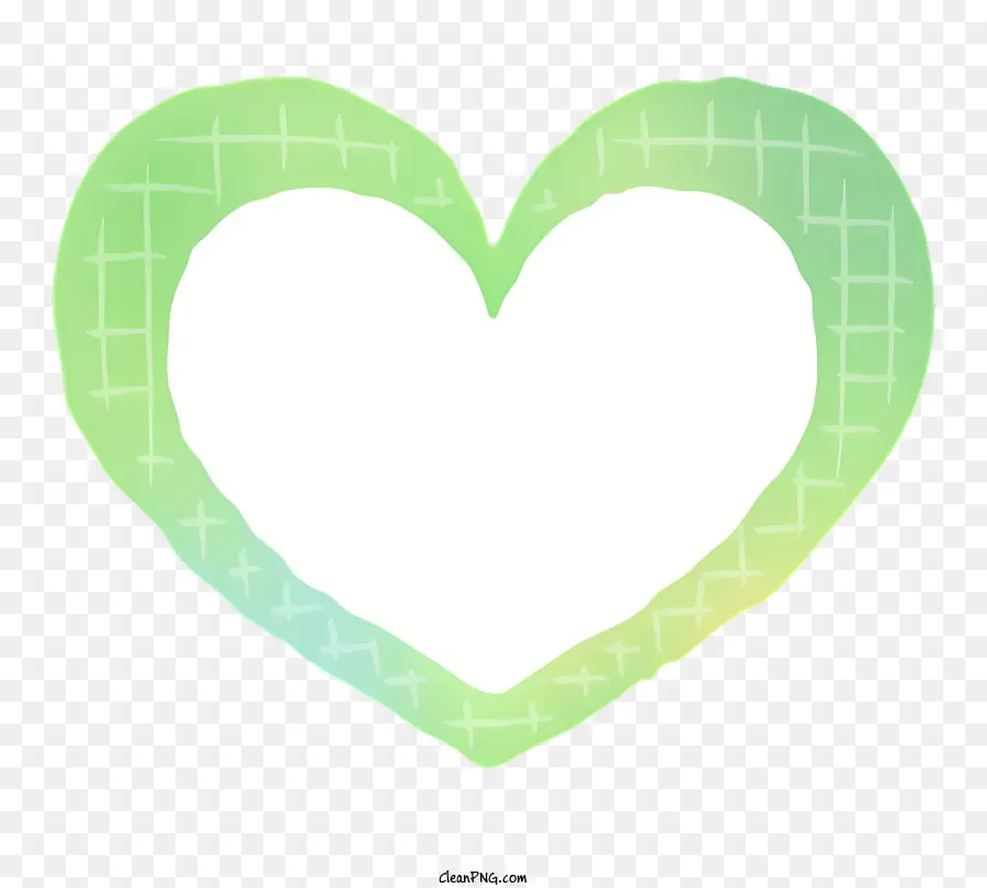 Acuarela Corazón，Corazón Verde Y Blanco PNG