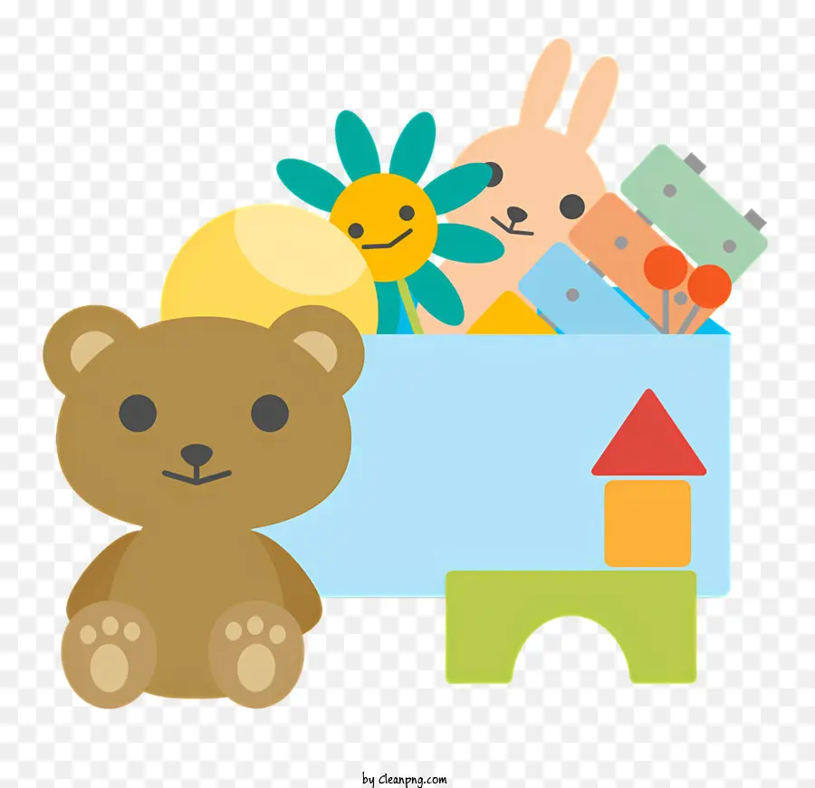 Caja De Juguetes，Osito De Peluche PNG