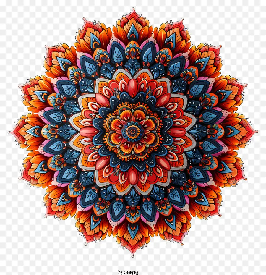 Mandala，Mándala Colorida PNG