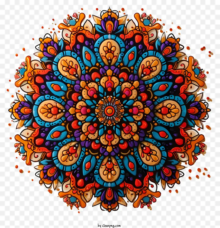 Mandala，Mándala Colorida PNG