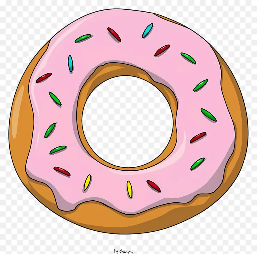 La Historieta，Donut De Esmalte Rosa PNG