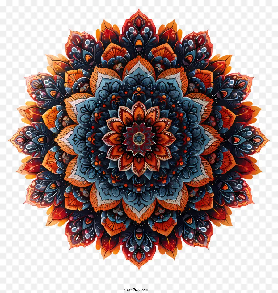 Mandala，Mándala Colorida PNG