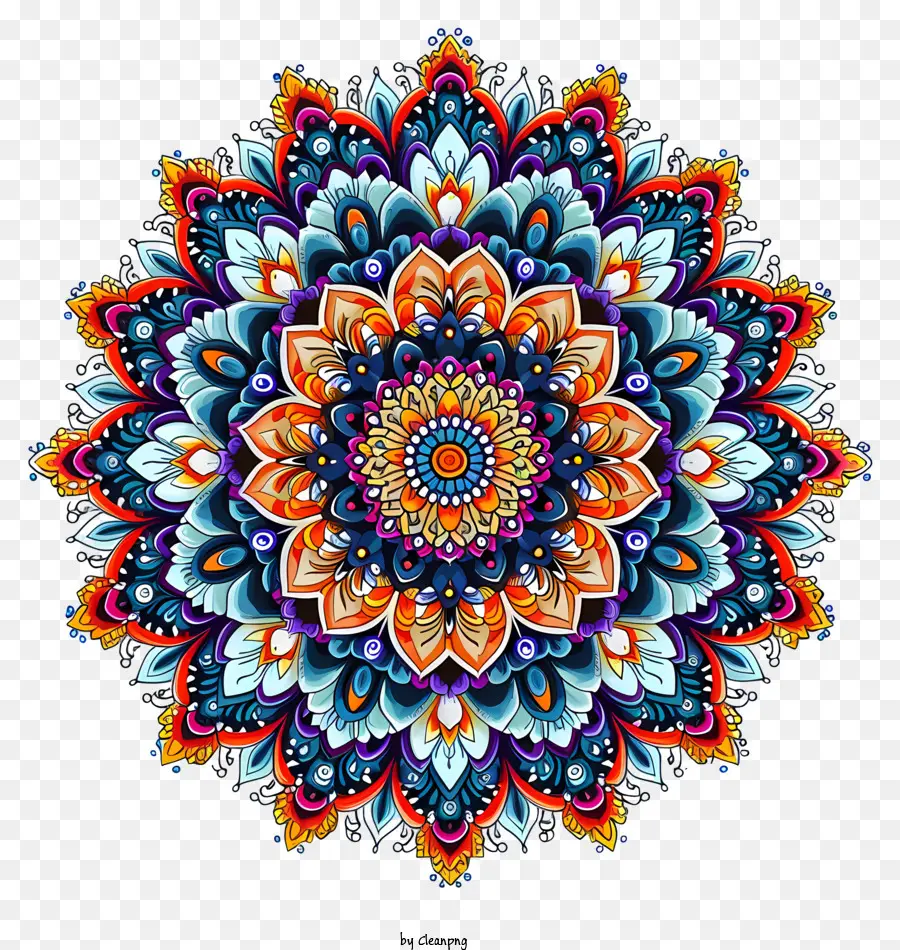 Mandala，Mándala Colorida PNG