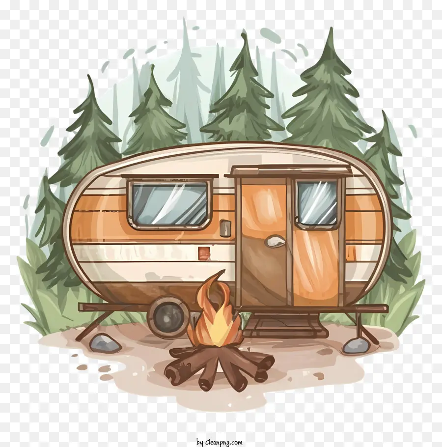 Dibujos Animados，Camper PNG