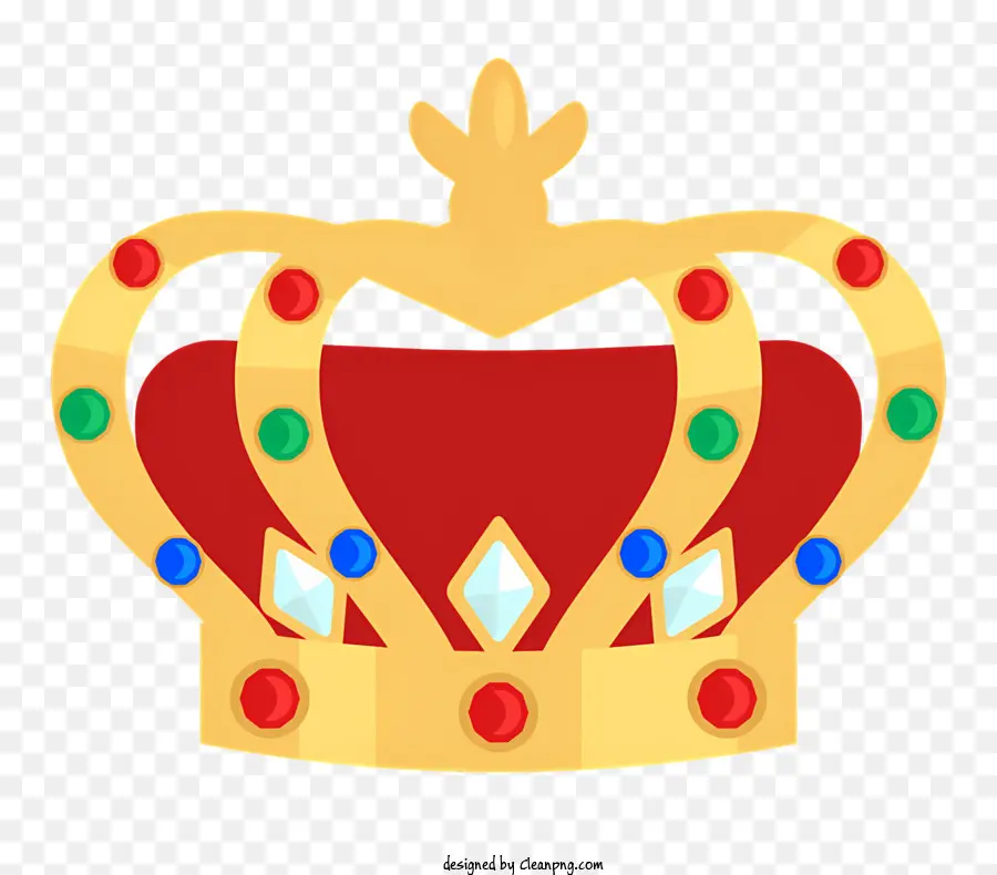 Golden Crown，Corona Con Joyas PNG