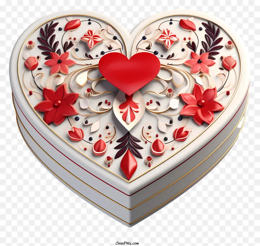 Caja De Regalo，Corazón Rojo PNG