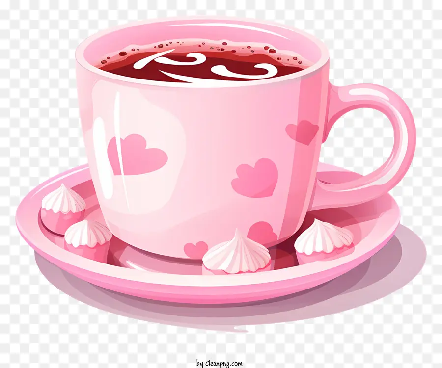 Taza De Café，Rosa De La Copa PNG