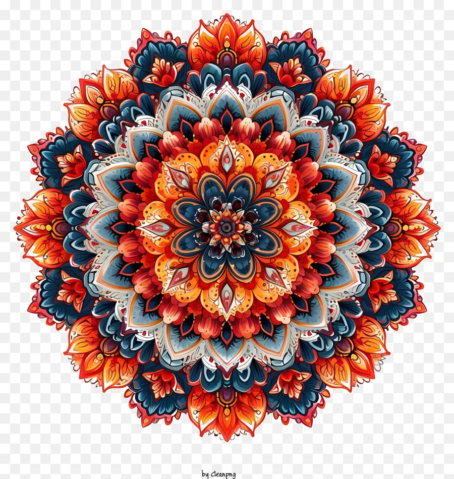 Mandala，Mándala Colorida PNG