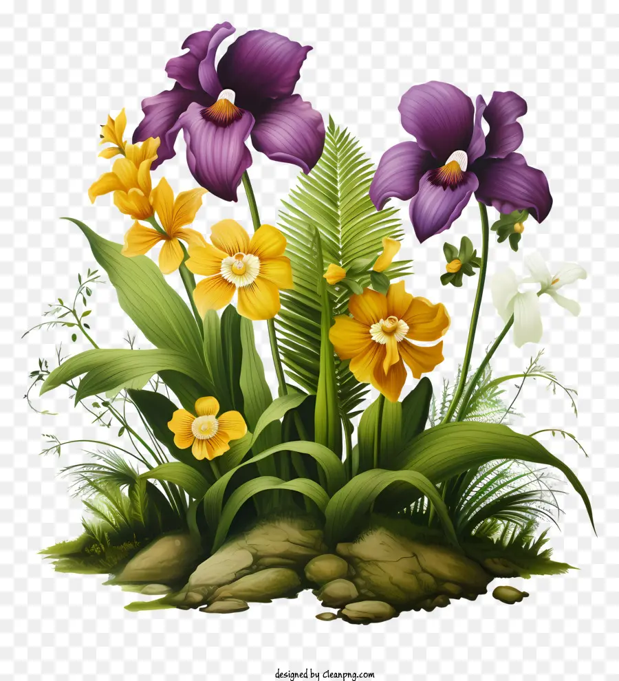 Flores Y Helechos，Flor PNG