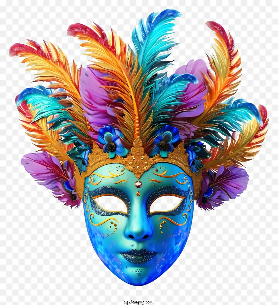 Máscara De Carnaval Plano，Máscara Colorida PNG